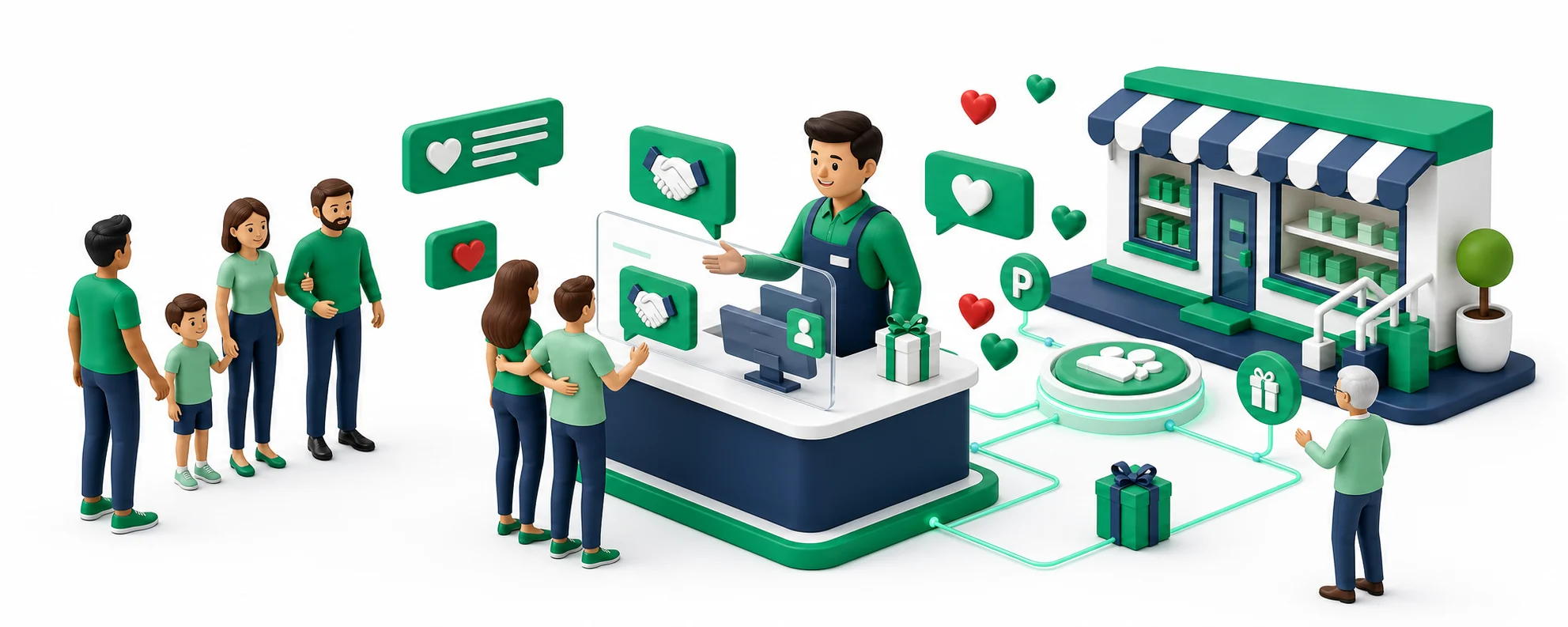 Customer relationship management for a modern retail shop